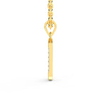 SPARQ Oval Diamond Frame Pendant in Gold Plated