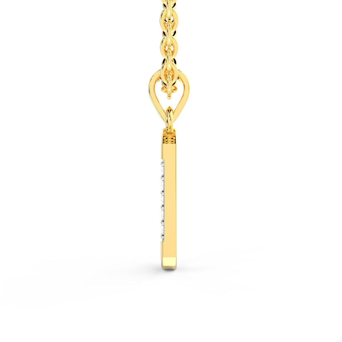 SPARQ Oval Diamond Frame Pendant in Gold Plated