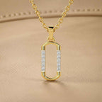 SPARQ Oval Diamond Frame Pendant in Gold Plated