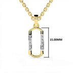 SPARQ Oval Diamond Frame Pendant in Gold Plated