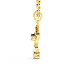 SPARQ 2-Stone Wave Diamond Pendant in Gold Plated