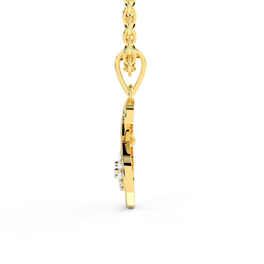 SPARQ Infinity Floral Diamond Drop Pendant in Gold Plated