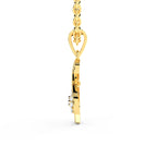 SPARQ Infinity Floral Diamond Drop Pendant in Gold Plated