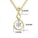 SPARQ Infinity Floral Diamond Drop Pendant in Gold Plated