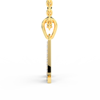 SPARQ Initial A Lab Grown Diamond Yellow Gold Plated Pendant