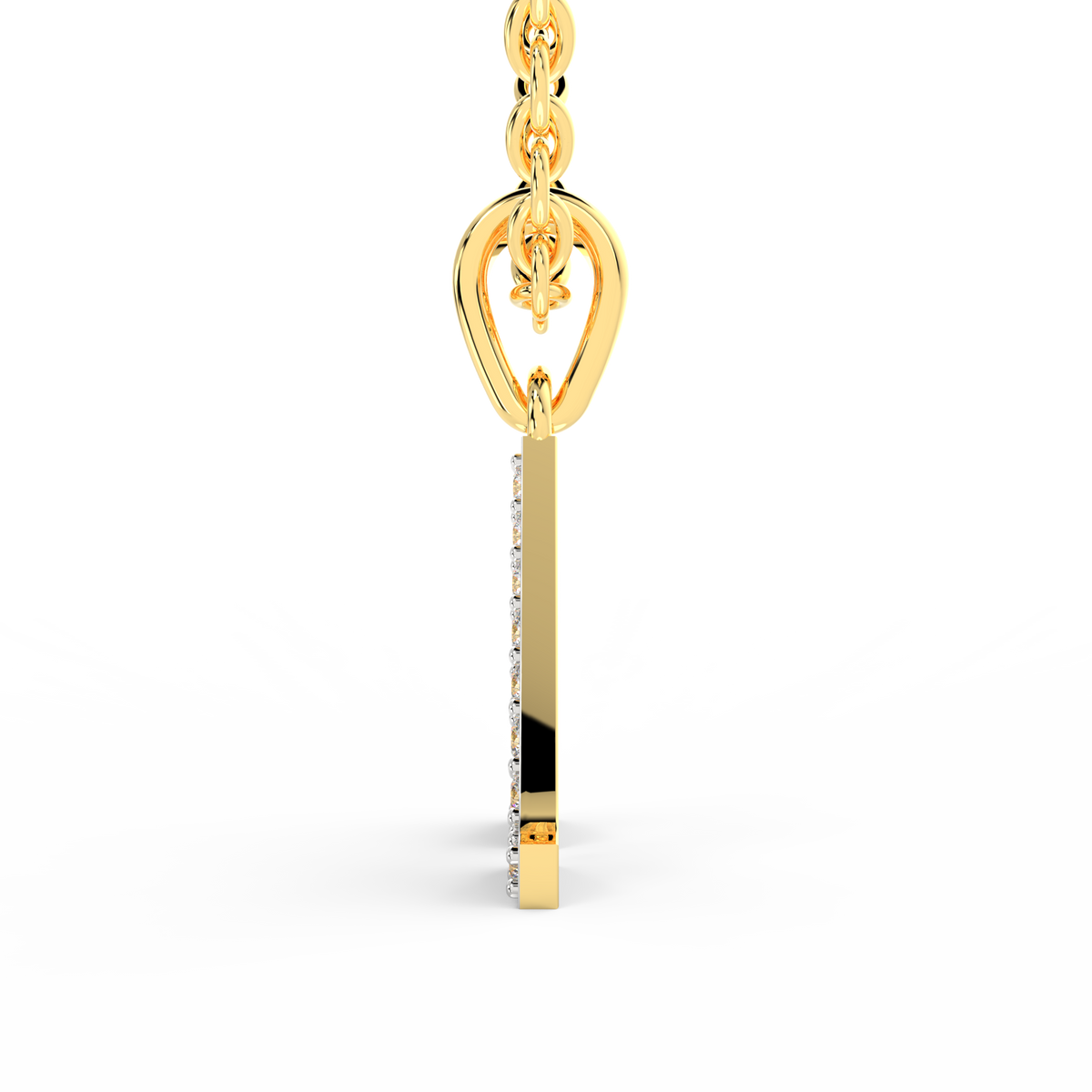 SPARQ Initial A Lab Grown Diamond Yellow Gold Plated Pendant