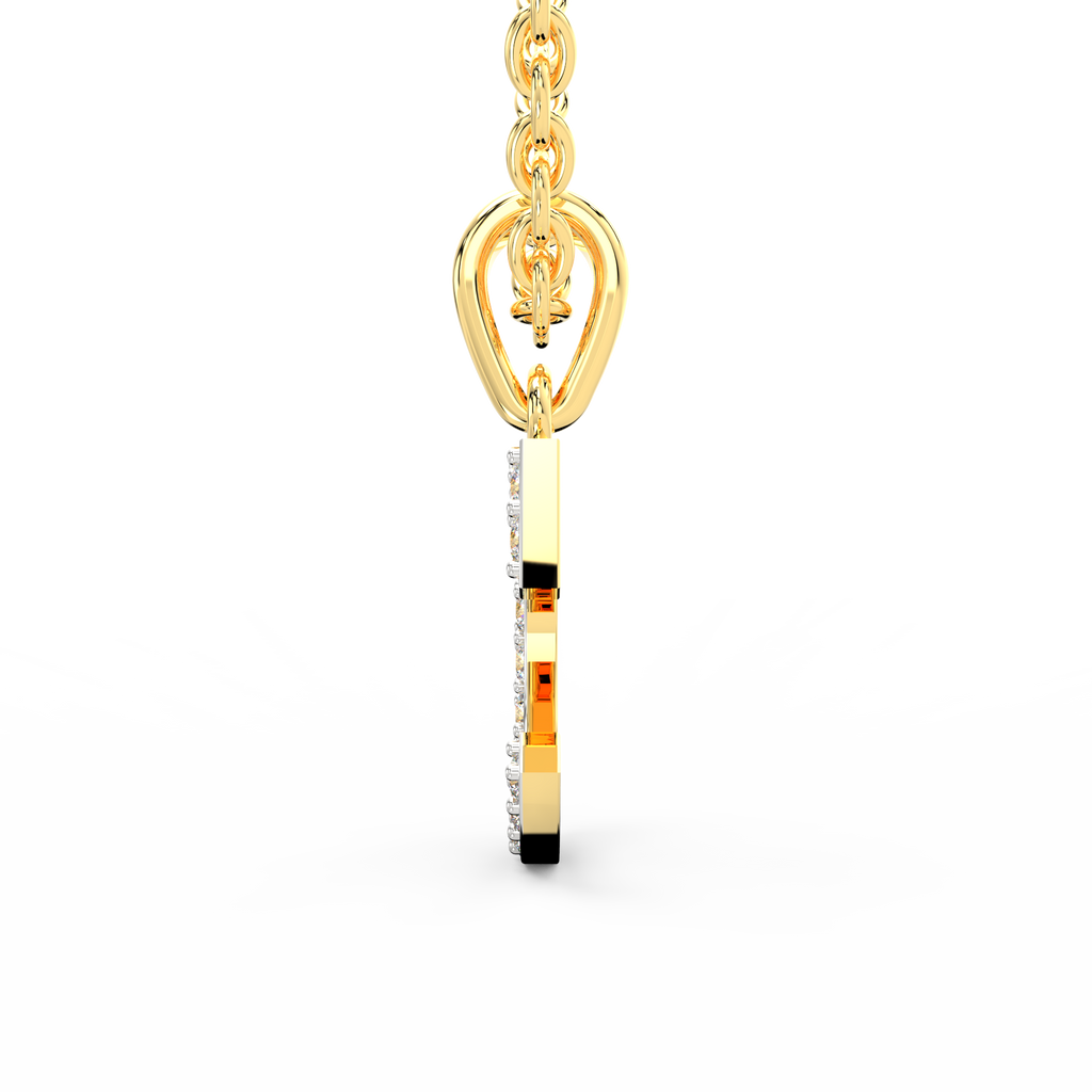 SPARQ Initial C Lab Grown Diamond Yellow Gold Plated Pendant
