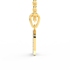 SPARQ Initial D Lab Grown Diamond Yellow Gold Plated Pendant