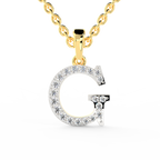 SPARQ Initial G Lab Grown Diamond Yellow Gold Plated Pendant