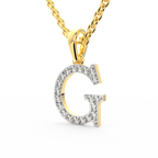 SPARQ Initial G Lab Grown Diamond Yellow Gold Plated Pendant