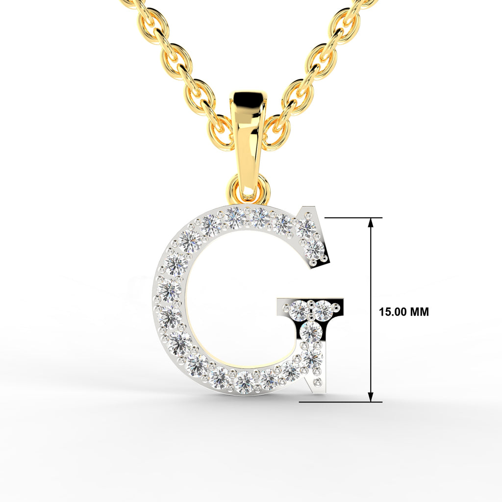 SPARQ Initial G Lab Grown Diamond Yellow Gold Plated Pendant