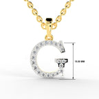 SPARQ Initial G Lab Grown Diamond Yellow Gold Plated Pendant