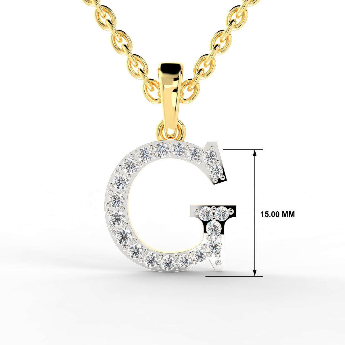 SPARQ Initial G Lab Grown Diamond Yellow Gold Plated Pendant