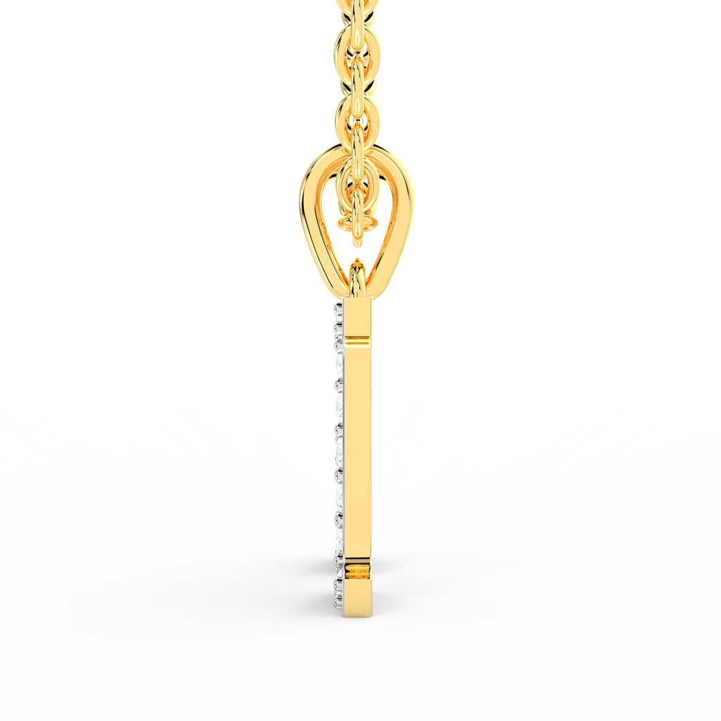 SPARQ Initial H Lab Grown Diamond Yellow Gold Plated Pendant