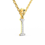 SPARQ Initial I Lab Grown Diamond Yellow Gold Plated Pendant