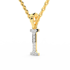 SPARQ Initial I Lab Grown Diamond Yellow Gold Plated Pendant