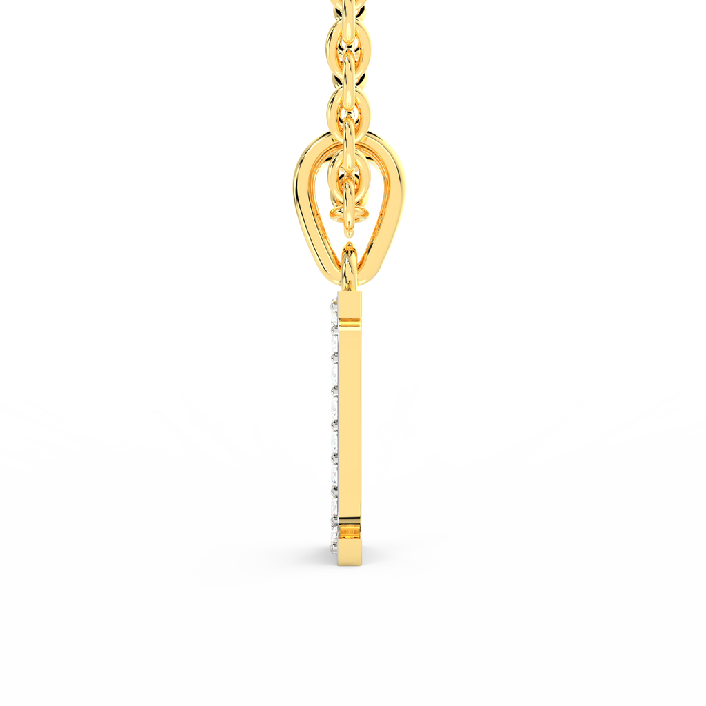 SPARQ Initial I Lab Grown Diamond Yellow Gold Plated Pendant
