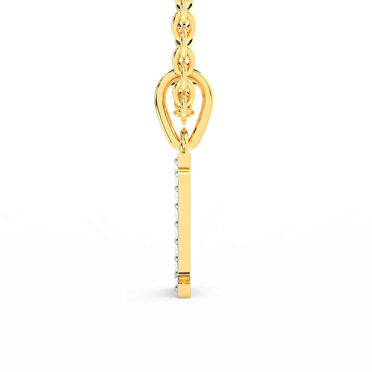 SPARQ Initial I Lab Grown Diamond Yellow Gold Plated Pendant