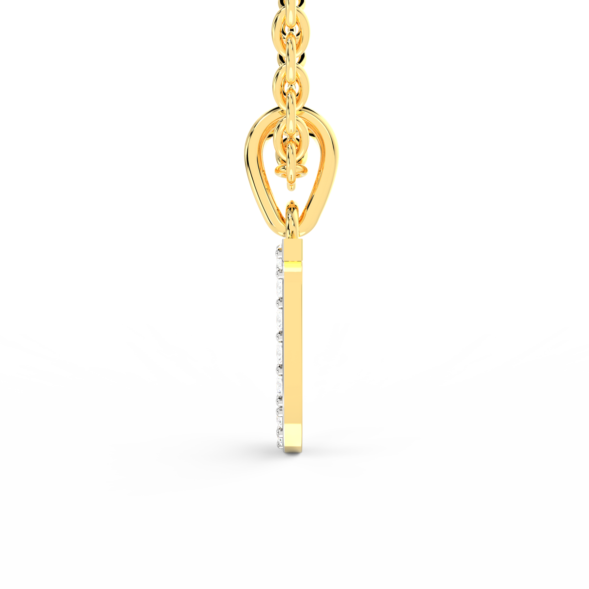 SPARQ Initial J Lab Grown Diamond Yellow Gold Plated Pendant
