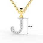 SPARQ Initial J Lab Grown Diamond Yellow Gold Plated Pendant