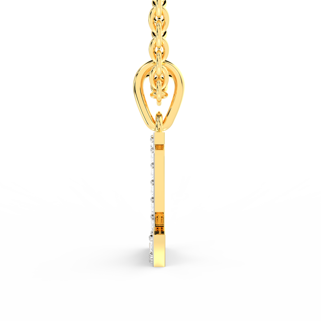 SPARQ Initial L Lab Grown Diamond Yellow Gold Plated Pendant
