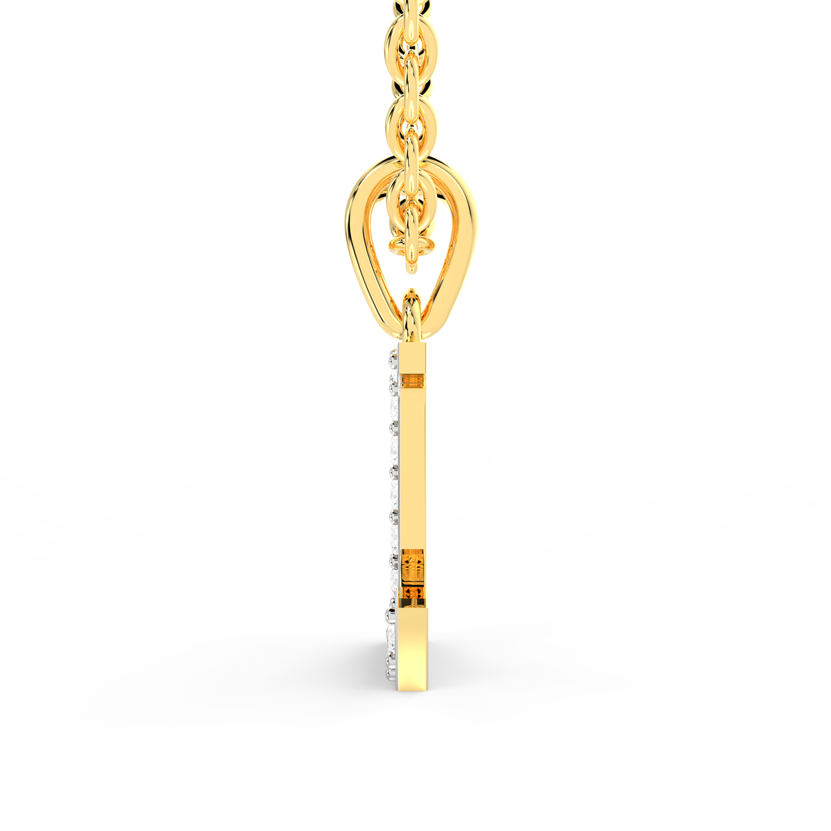 SPARQ Initial L Lab Grown Diamond Yellow Gold Plated Pendant