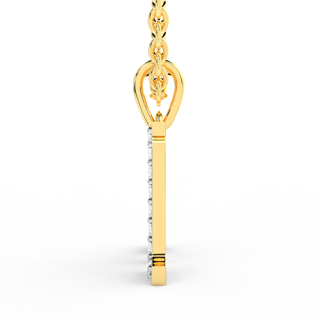 SPARQ Initial M Lab Grown Diamond Yellow Gold Plated Pendant