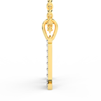 SPARQ Initial M Lab Grown Diamond Yellow Gold Plated Pendant
