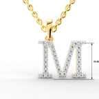 SPARQ Initial M Lab Grown Diamond Yellow Gold Plated Pendant