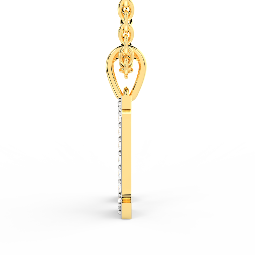 SPARQ Initial N Lab Grown Diamond Yellow Gold Plated Pendant