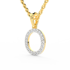 SPARQ Initial O Lab Grown Diamond Yellow Gold Plated Pendant