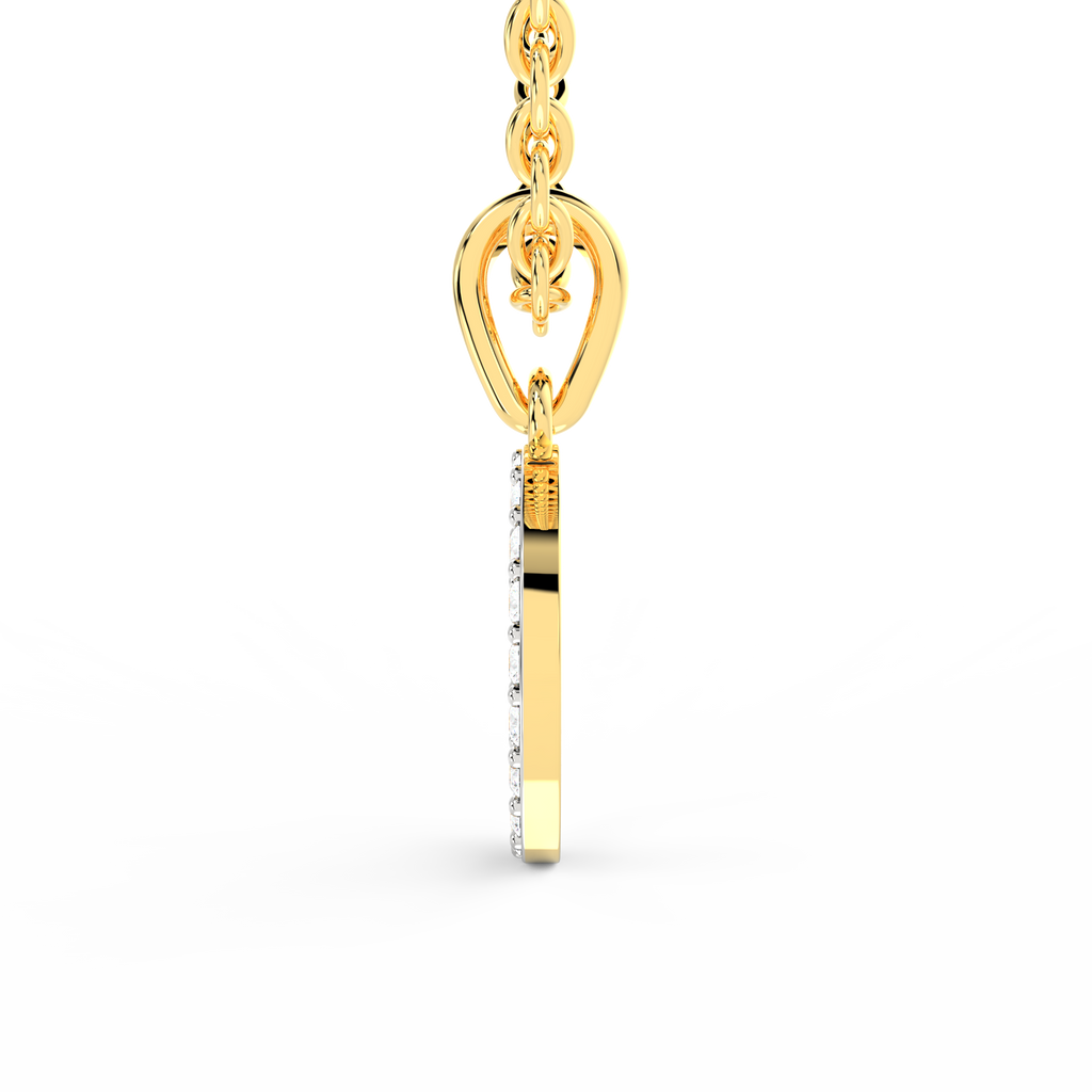 SPARQ Initial O Lab Grown Diamond Yellow Gold Plated Pendant