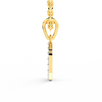 SPARQ Initial O Lab Grown Diamond Yellow Gold Plated Pendant