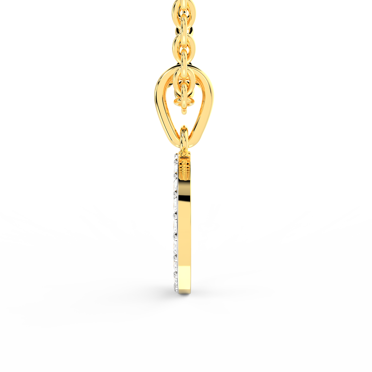 SPARQ Initial O Lab Grown Diamond Yellow Gold Plated Pendant