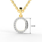 SPARQ Initial O Lab Grown Diamond Yellow Gold Plated Pendant
