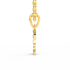SPARQ Initial P Lab Grown Diamond Yellow Gold Plated Pendant