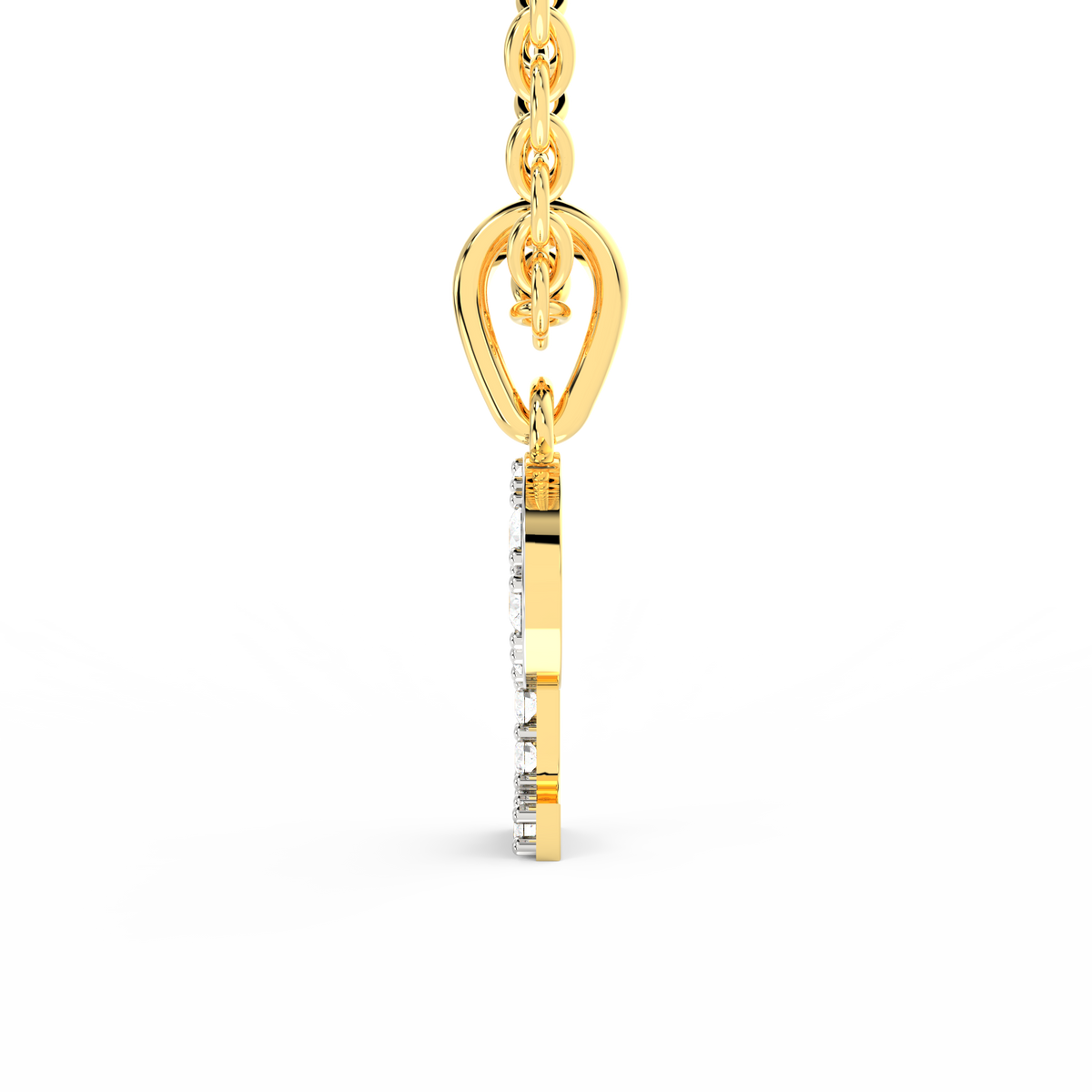 SPARQ Initial P Lab Grown Diamond Yellow Gold Plated Pendant