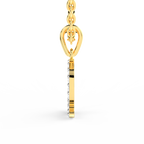 SPARQ Initial Q Lab Grown Diamond Yellow Gold Plated Pendant