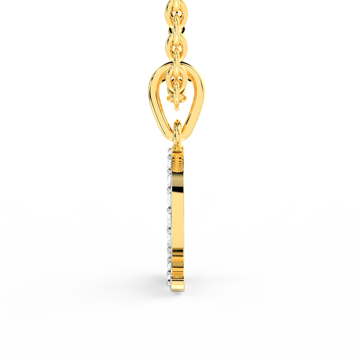 SPARQ Initial Q Lab Grown Diamond Yellow Gold Plated Pendant