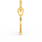 SPARQ Initial R Lab Grown Diamond Yellow Gold Plated Pendant