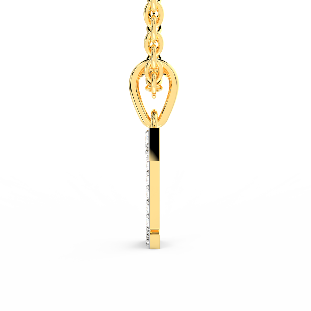 SPARQ Initial T Lab Grown Diamond Yellow Gold Plated Pendant