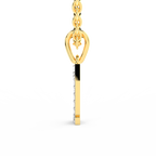 SPARQ Initial T Lab Grown Diamond Yellow Gold Plated Pendant
