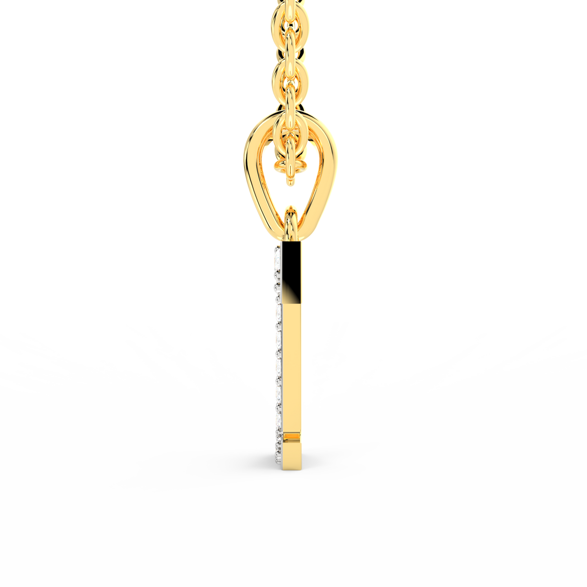 SPARQ Initial T Lab Grown Diamond Yellow Gold Plated Pendant