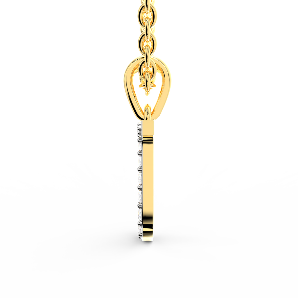 SPARQ Initial U Lab Grown Diamond Yellow Gold Plated Pendant