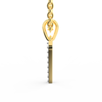SPARQ Initial V Lab Grown Diamond Yellow Gold Plated Pendant