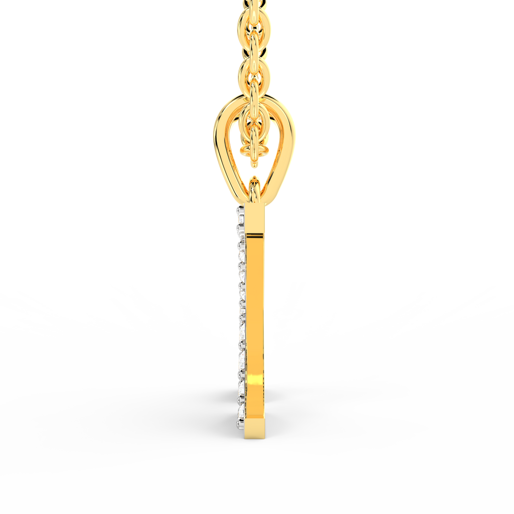 SPARQ Initial X Lab Grown Diamond Yellow Gold Plated Pendant