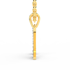 SPARQ Initial X Lab Grown Diamond Yellow Gold Plated Pendant