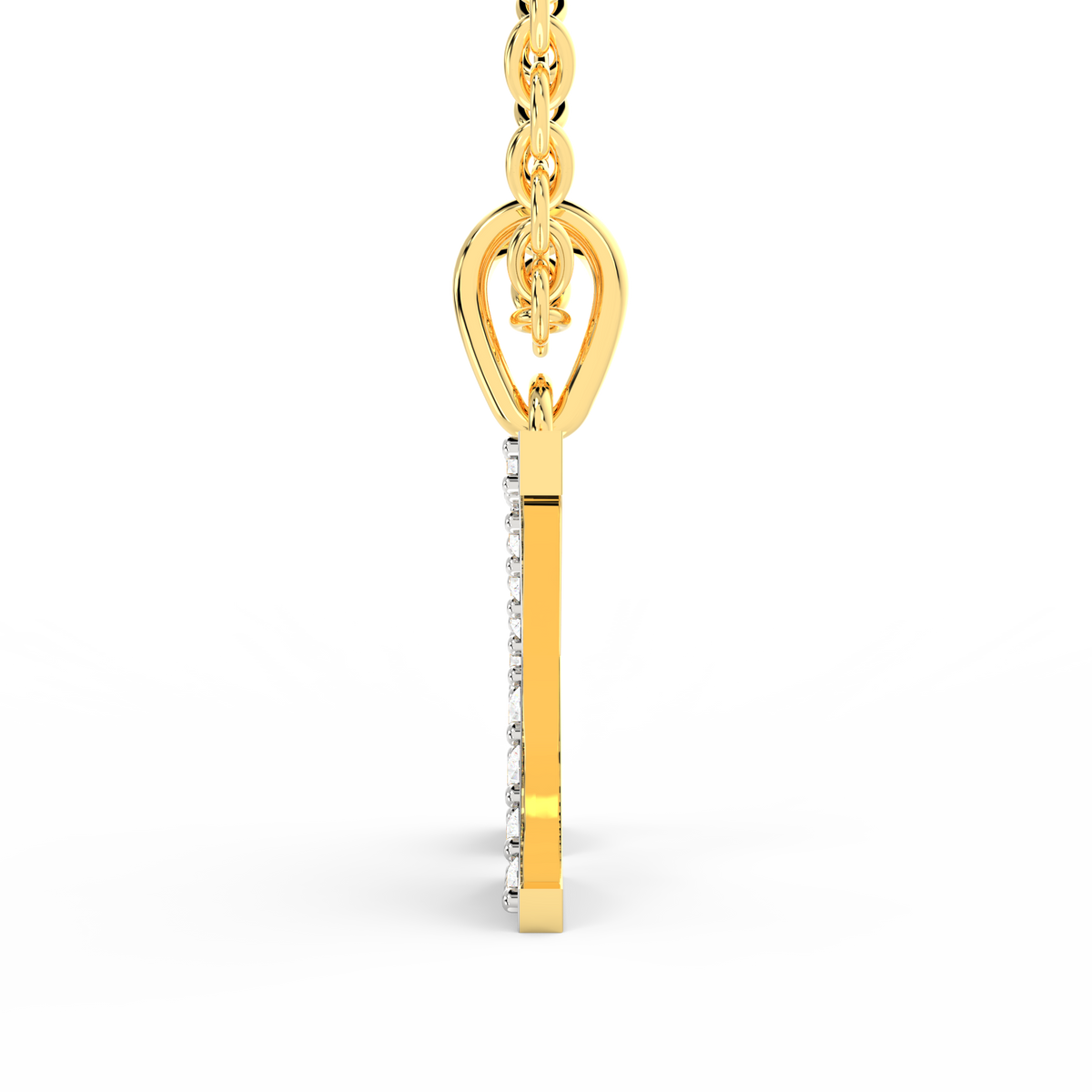 SPARQ Initial X Lab Grown Diamond Yellow Gold Plated Pendant