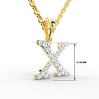 SPARQ Initial X Lab Grown Diamond Yellow Gold Plated Pendant