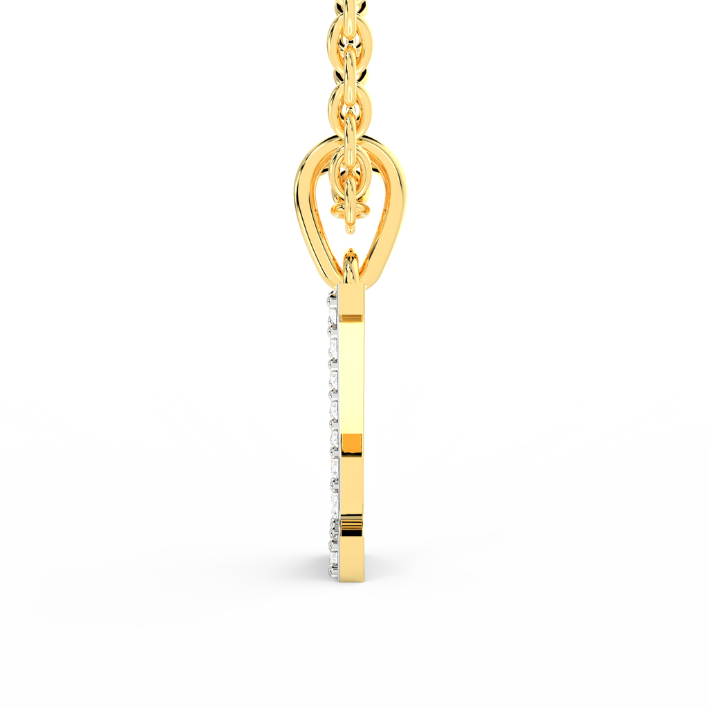 SPARQ Initial Y Lab Grown Diamond Yellow Gold Plated Pendant